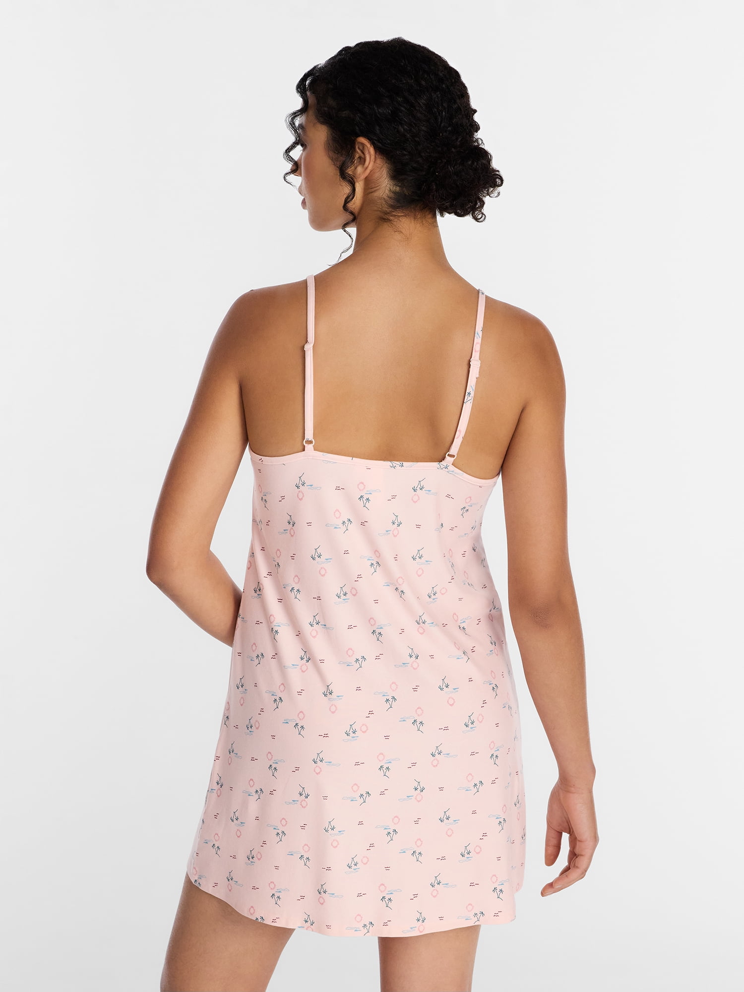 Joyspun Women’s Dreamy Soft Collection Lace Front Knit Chemise, Sizes XS-3X