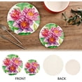 thumbnail image 4 of SKYSONIC Summer Lotus Pink Pot Holders Trivets, 2 Pcs Heat Resistant Trivets,Asian Flowers Leaf Cotton Thread Weave Mats for Hot Pads Pans Pot Bowl Teapot for Kitchen Decor, 4 of 7