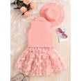 thumbnail image 2 of 4-Piece Girl's Vest, Camisole, Hat, and Elastic Waist Skirt Set - Butterfly Mesh Decor, Cute Trendy Outfits for Summer, Breathable, Comfortable, and Adorable Kids Clothes for Little Princesses, 2 of 9