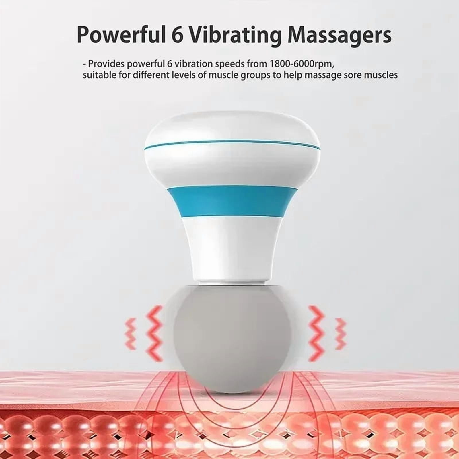 Mini Portable Massage Gun Deep Tissue Percussion Handheld Muscle Massager for Athletes Body Back Pain Relief