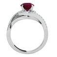thumbnail image 3 of Aonejewelry 1.15 Ct. Created Ruby and Diamond Engagement Ring Crafted In 14k Solid White Gold, 3 of 4