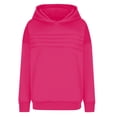 thumbnail image 4 of Spazoro Girls Swearshirts, Solid Color Long Sleeve Hooded Fall Winter Casual Pullover Tops for Girls Hot Pink Size 3 T, 4 of 6
