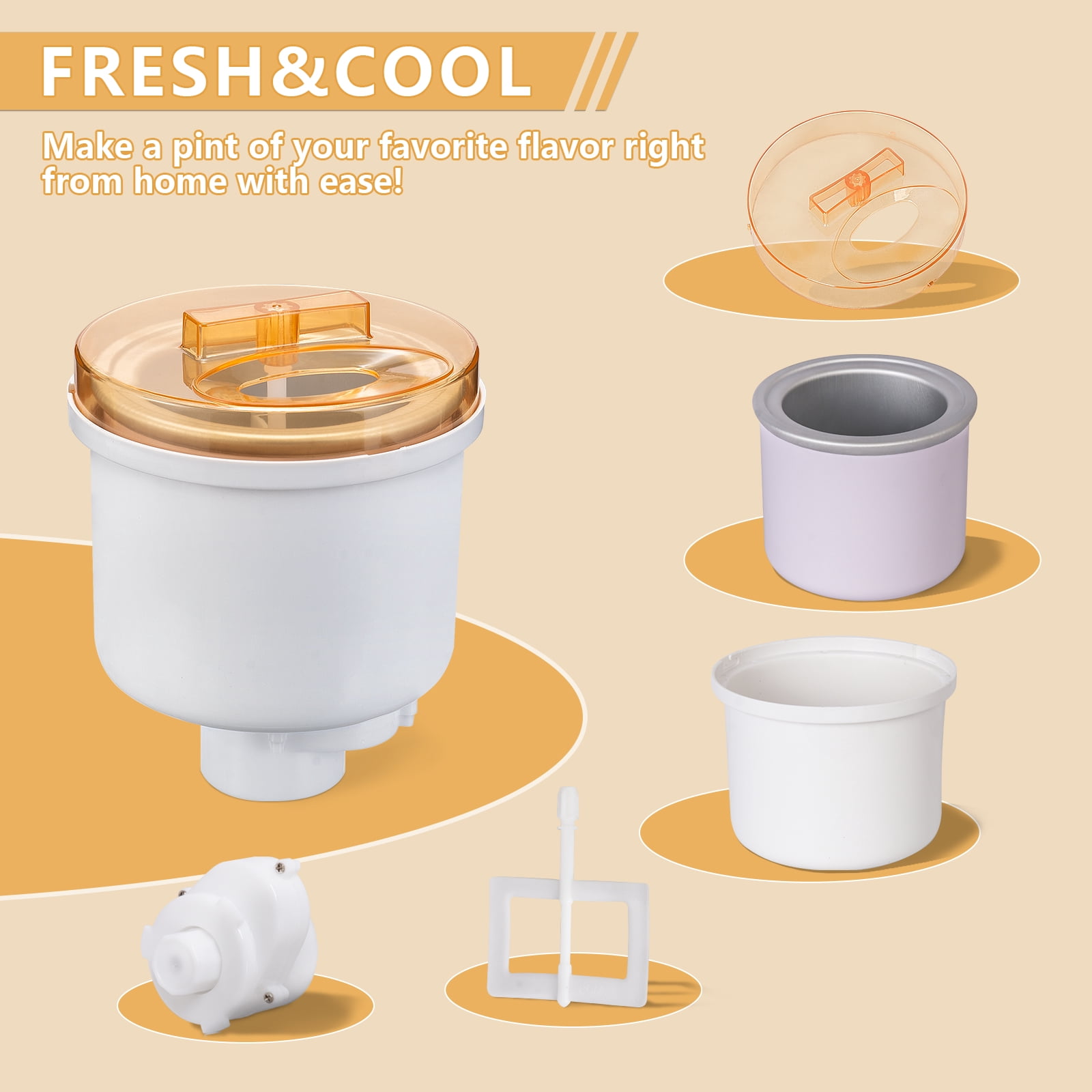 KBS Bread Maker Replacement Parts for ice cream making,Ice cream bucket,Premium MBF-070 Ice cream version Models