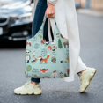 thumbnail image 5 of Xecao's Christmas Winter Animals Canvas Tote Bag is a versatile choice for women, serving as a stylish beach bag, shopping bag,and reusable grocery bag., 5 of 5