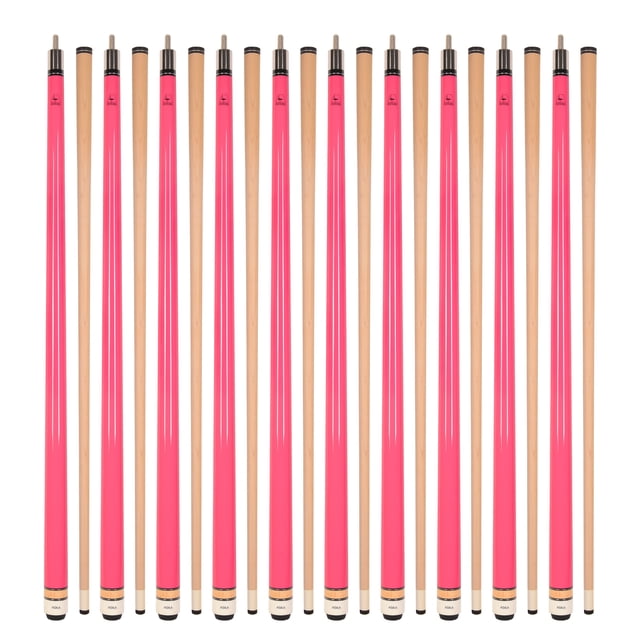 Lot de 10 Pointes de Billard ASKA L3 Roses, Longueur Standard 58 Pouces, Tige en Érable Canadien Hard Rock, Embout Rigide 13 mm, Poids Mixtes