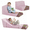 Pink, variant on MOOSENG Kids Convertible Foam Sofa Bed, Foldable 2-in-1 Toddler Lounger & Chair, Lightweight Play Furniture for Nursery & Playroom,47.83" Extended Length