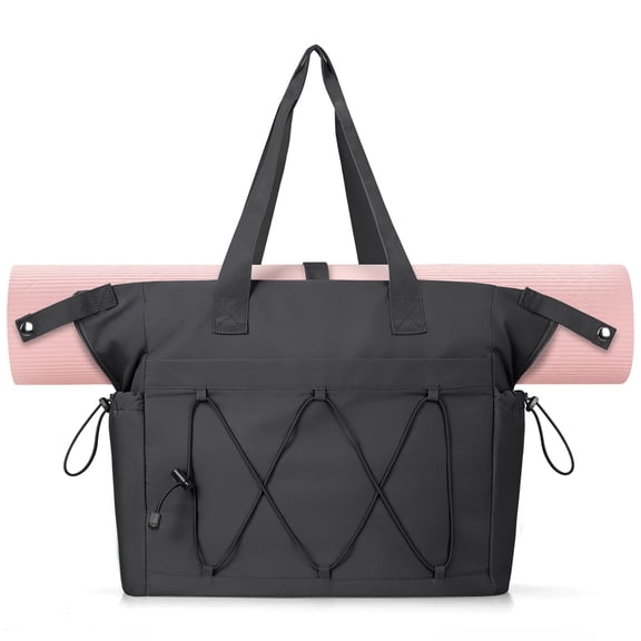 Gonex 22L Yoga Mat Bag for Women, Lightweight Yoga Mat Carrier Tote with Wet/Dry Separation Pocket, Adjustable Strap for Pilates Gym Workout