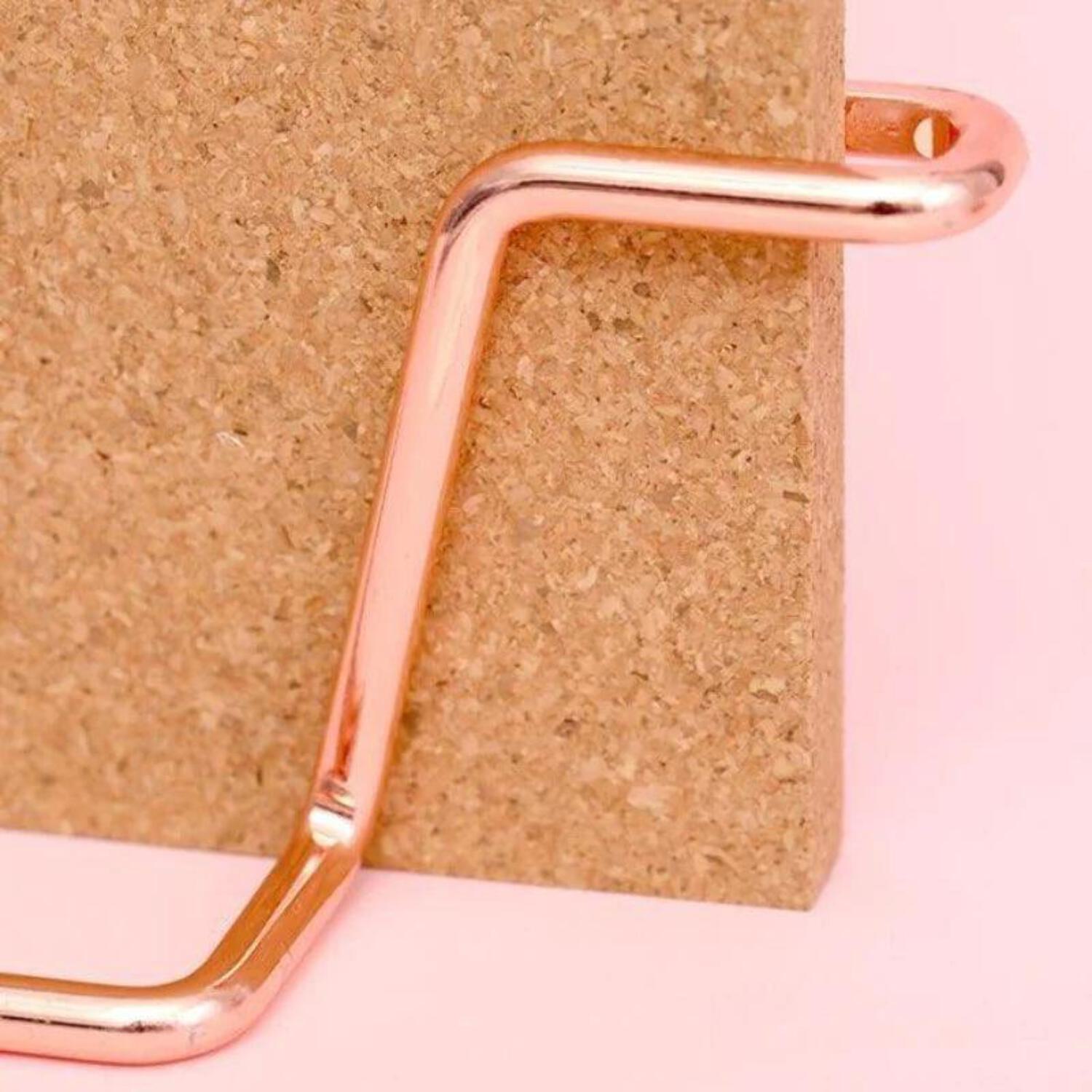 Multitasky Standing Cork Bulletin Board - Rose Gold