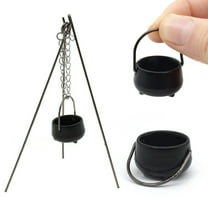 Soumake Mini Simulated Pot Dollhouse Hanging Pots Miniature Cauldron Pot Figurine Ornament for Doll House Micro Landscape Decoration