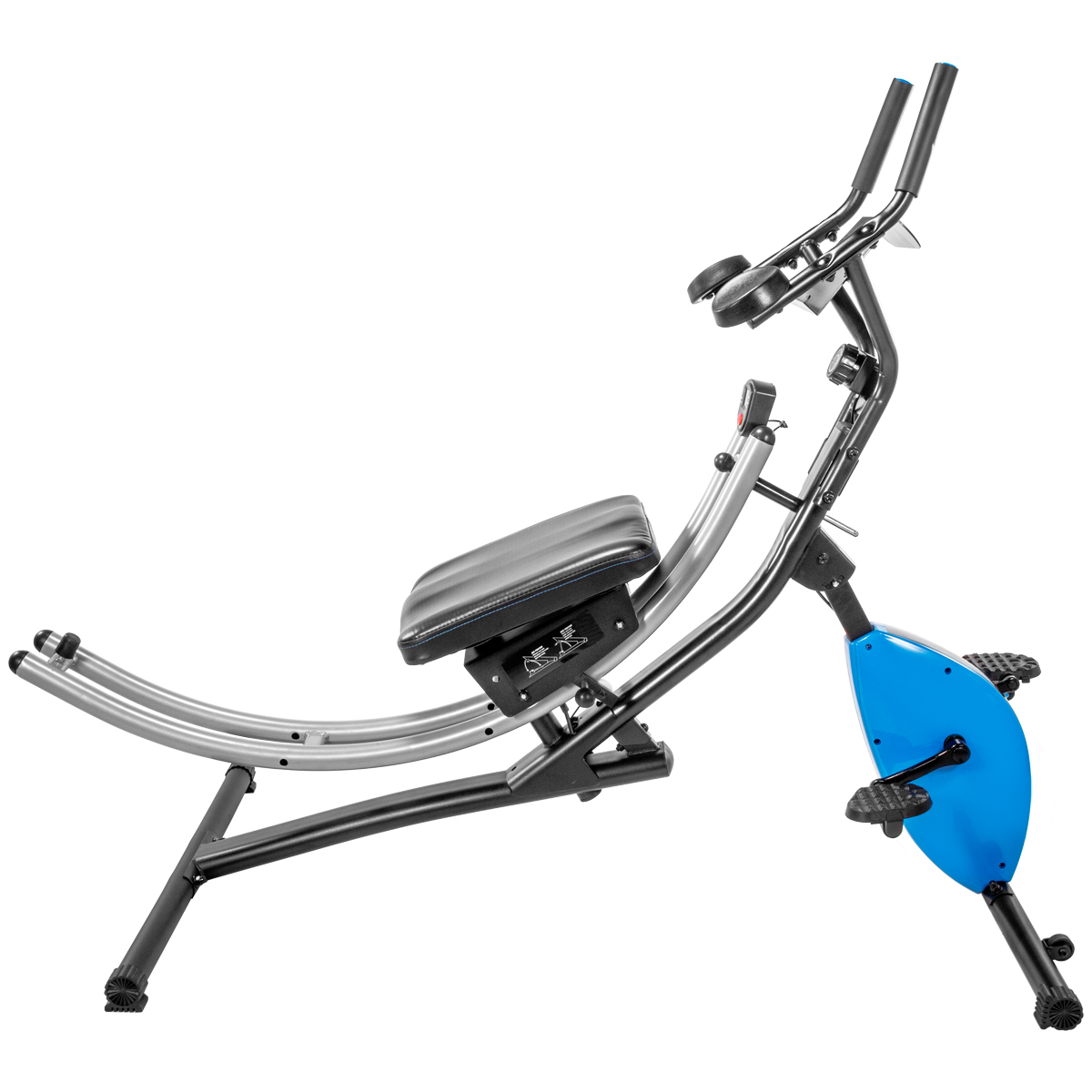 XtremepowerUS 2 IN 1 Abdominal Crunch Coaster with Excise Bike Fitness