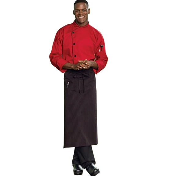 Vtex 3052-7100 Black & Red Pinstripe Bistro Apron
