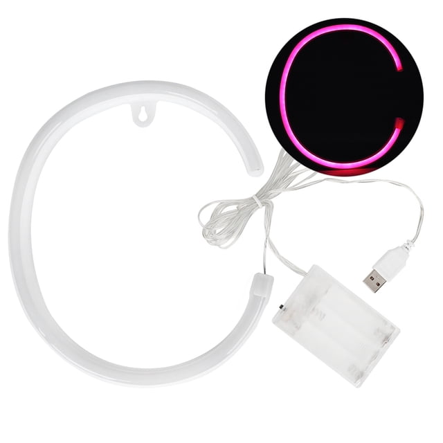 ZPSHYD LED Light, Unique Alphabet C shaped LED Light Night Light LED Neon for Home Wedding Party Decoration Anniversary Decoration(Pink)