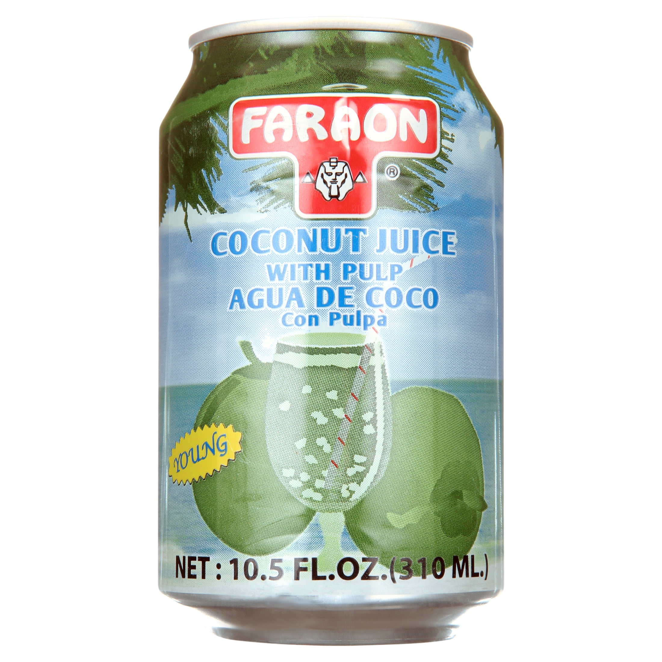 (12 pack) Faraon Young Coconut Juice with Pulp 10.5 fl. oz.