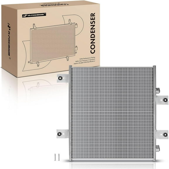 A-Premium Air Conditioning A/C Condenser Compatible with International Harvester & IC Corporation Models, 3200 4100 4300 4400 4300LP 4400LP 8500 TranStar, Replace# 7-9073, 8C4Z19712AA