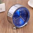 thumbnail image 4 of 4 Inch Silent Metal Alarm Clock Morning, Retro Sound Alarm, Battery Powered Electromechanical Alarm Clock, Travel Clock (Blue), 4 of 4