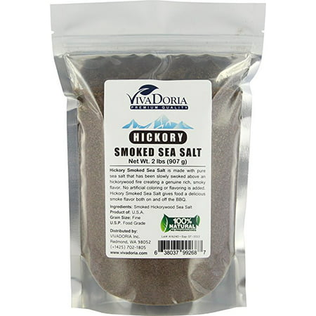 Viva Doria Hickory Smoked Sea Salt (Fine Grain) Hickorywood Salt (2 (Best Smoked Sea Salt)
