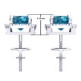 thumbnail image 3 of Dazzlingrock Collection 10K 6 MM Each Cushion Blue Topaz & Round Diamond Ladies Square Frame Stud Earrings, White Gold, 3 of 3