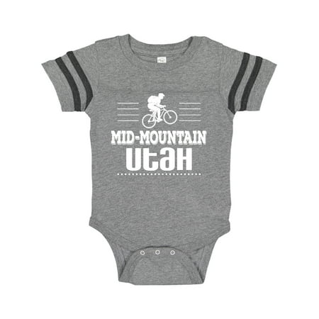 

Inktastic Mid Mountain Utah Mountain Biking Gift Baby Boy or Baby Girl Bodysuit