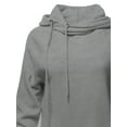 thumbnail image 4 of A2Y Women's Relax Fit Long Sleeve Kangaroo Pockets Asymmetric Hoodie Sweatshirts Heather Grey M, 4 of 6