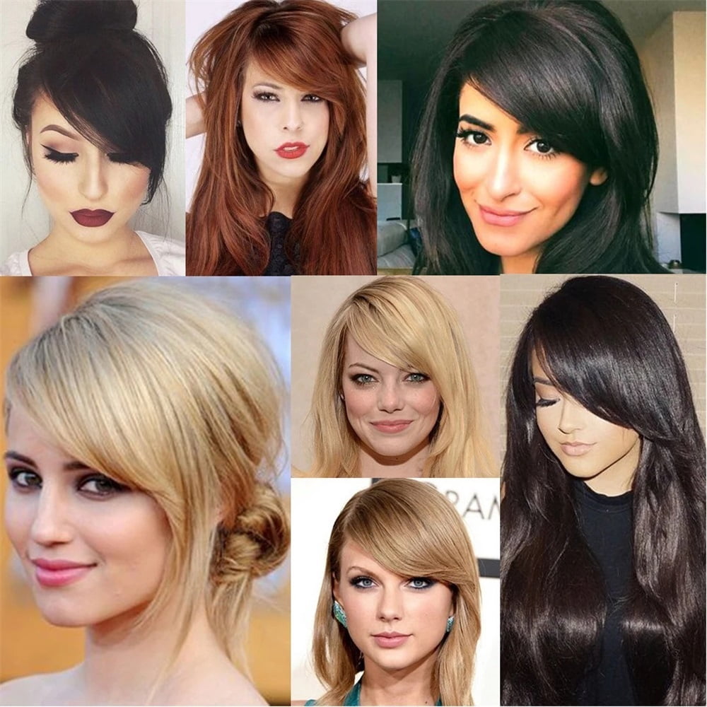 Synthetic Side Bangs Hair Extensions Clip In Side Bangs Fake Fringe Hairpiece