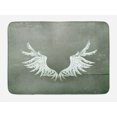 thumbnail image 1 of Grunge Bath Mat, Old-Fashion Coat of Arms Wings in front of Cracked Dirty Wall Royal Insignia Design, Non-Slip Plush Mat Bathroom Kitchen Laundry Room Decor, 29.5 X 17.5 Inches, Grey White, Ambesonne, 1 of 2