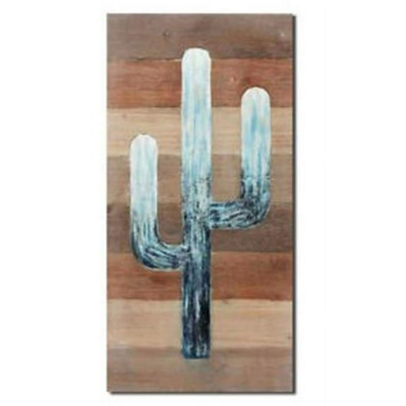 Cactus Art on Board Wall Decor