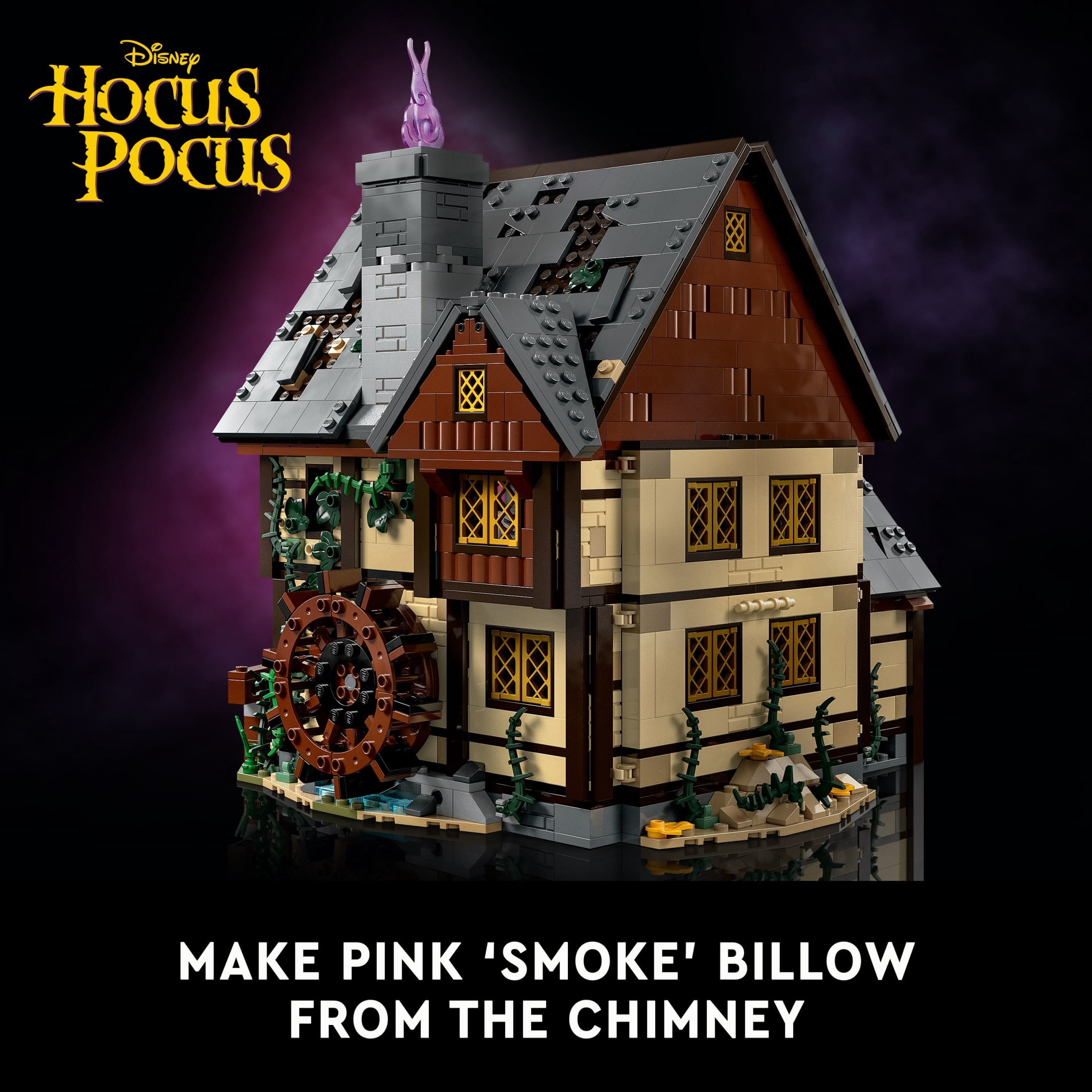 LEGO Ideas Disney Hocus Pocus The Sanderson Sister's Cottage - Building Set for Adults, Men & Women, Age 18+ - Unique Gift for Fans W/ Sister Minifigures - 21341