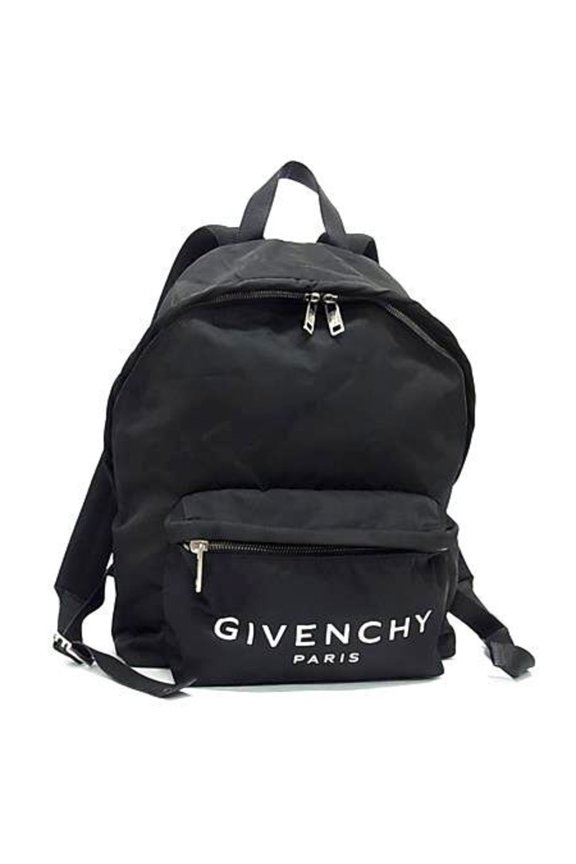 Pre-Owned GIVENCHY Urban Backpack BK500J Black Nylon and Leather for Men Women (Good)
