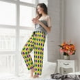 thumbnail image 5 of Pofeuu Mardi Gras Purple Yellow Plaid Print Women's Fashion Pajama Pants with Pockets Comfy Drawstring Sleep Lounge Bottoms-Large, 5 of 6