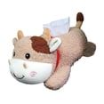thumbnail image 4 of Porta pañuelos de peluche para coche, caja de pañuelos de dibujos animados, juguete de peluche, porta pañuelos de papel Vaca, 4 of 9
