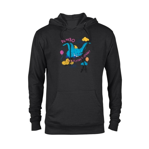 Disney Classic Dumbo the Flying Elephant - Pullover Hoodie for Adults - Customized-Black