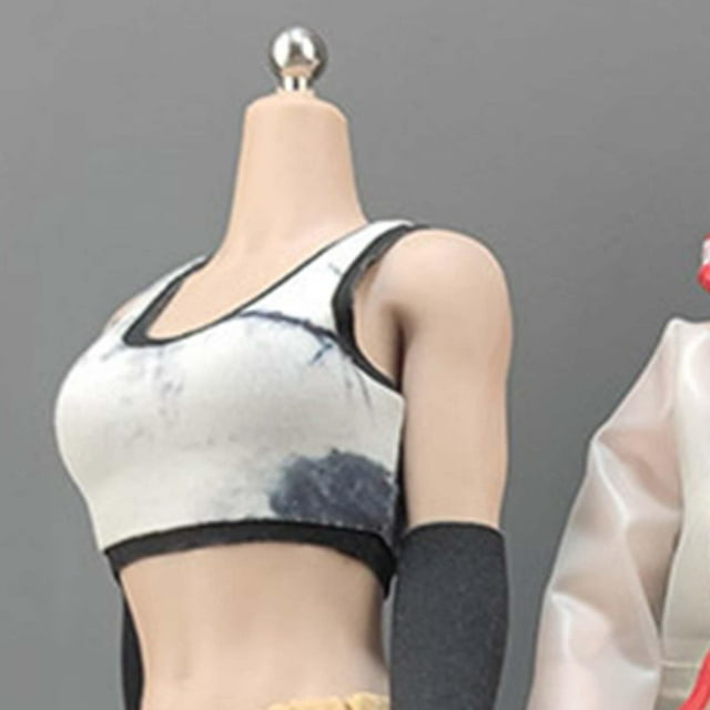 Accesorios de chaleco de moda 1/6, ropa en miniatura, ropa de muñeca hecha a mano para vestir modelo de muñeca de 12" Blanco CUTICAT Figura chaleco