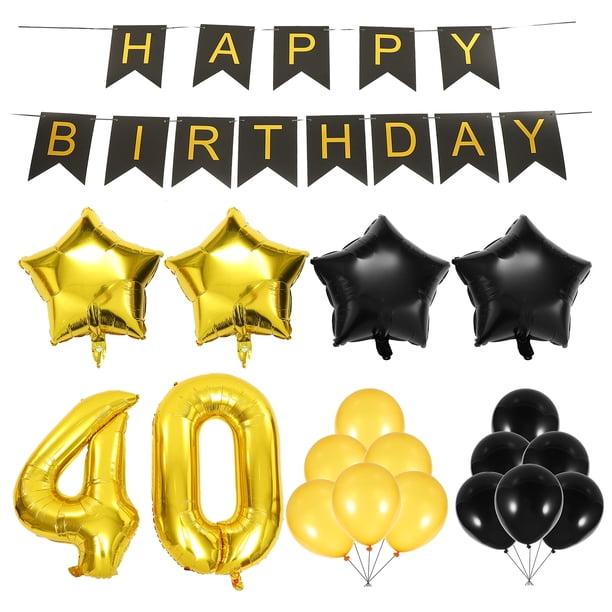 KAKOWELY juego de globos de látex con números, globos con temática de cumpleaños, globos colgantes de aluminio