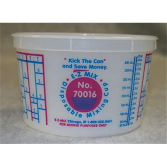 E-Z Mix EMX-70016 1-Pint Plastic Mixing Cups, Box Of 100
