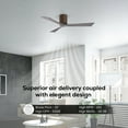 thumbnail image 3 of Matthews Fan Company IR3H-WN-BW-52 Irene 52" Walnut Hugger Ceiling Fan with 3 Barn Wood Blades, Remote and Wall Control, Indoor/Outdoor Damp Rated, 3 of 6