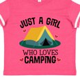 thumbnail image 4 of Inktastic Just a Girl Who Loves Camping Girls Toddler T-Shirt, 4 of 5