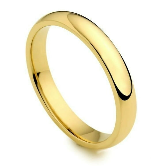 Men's Women's Solid 14K Yellow Gold Plain Wedding Ring Band jewelry 3MM Size 6