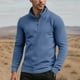 thumbnail image 1 of pstuiky Camisas de manga larga abrigadas para hombre, Top cálido de terciopelo alemán con media cremallera y cuello alto de manga larga de color liso para hombre Tops de hombre l, 1 of 9