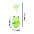 thumbnail image 3 of AUHomi Cat Treat Dispenser Toy, Pet Slow Feeder Puzzle Ball, Cat Turntable, Cat Track Ball Toy, Frog Tumbler Cat Treat Toy, and Automatic Slow Feeder Ball for Cat and Kitten Training (Frog Feathers), 3 of 7