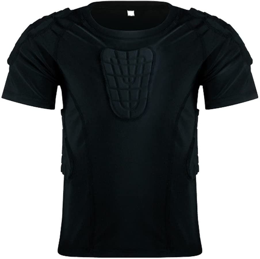 Padded Shirts Short Sleeve Compression Protective T Shirt Youth