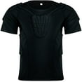 thumbnail image 1 of Padded Shirts Short Sleeve Compression Protective T Shirt Youth Protective Gear Football Baseball Hockey, 1 of 3