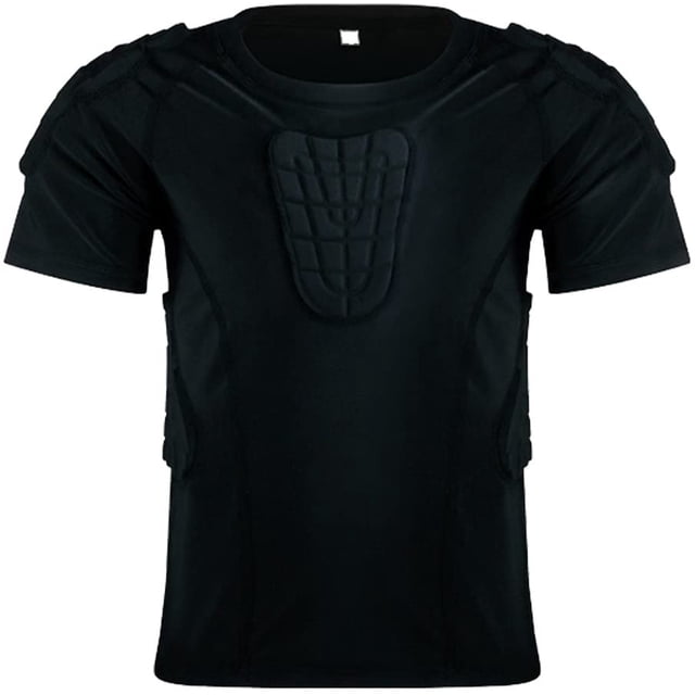 Padded Shirts Short Sleeve Compression Protective T Shirt Youth Protective Gear Football Baseball Hockey