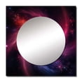 thumbnail image 2 of Designart "Nebulous Nexus In Pink And Black" abstract spirals Square Mirror Wall Decor Modern - Large Pink Square Bathroom Mirror - Square Printed Wall Mirror Art, 2 of 5