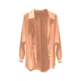 thumbnail image 4 of JIEYING Designer Sun Chiffon Blouse Summer Women Lightweight Sunscreen Shirt Long Sleeve Block, Orange M, 4 of 4