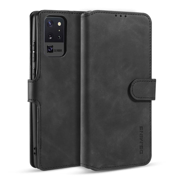 Galaxy Note 20 Wallet Case, Note 20 Case, Allytech Premium PU Leather Folding Stand Folio Flip Magnetic Closure Wireless Charging Support Retro Book Cover for Samsung Galaxy Note 20, Black