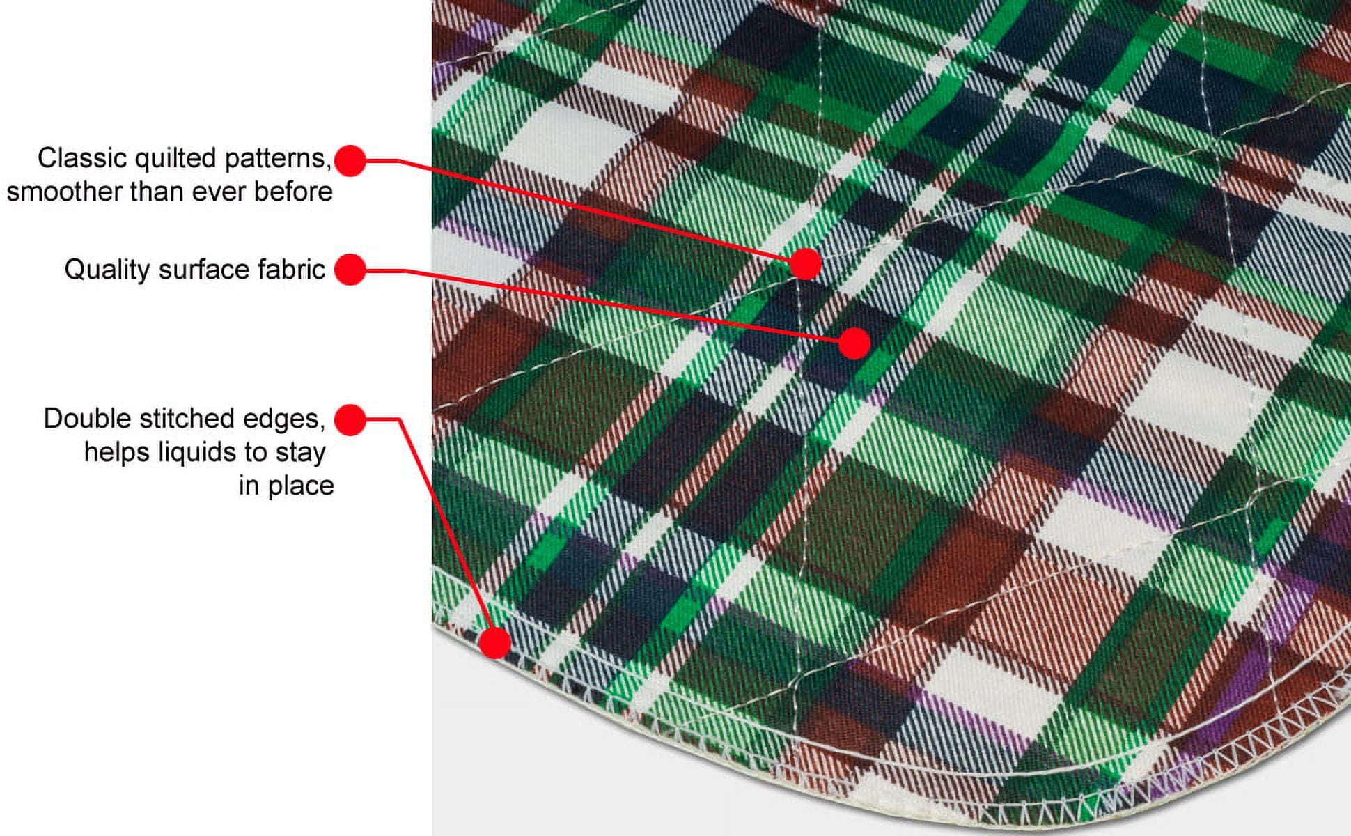 4 Pack - 34x36 Plaid Waterproof Reusable Incontinence Underpads/Washable Incontinence Bed Pads - Great for Adults, Kids and Pets
