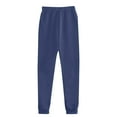 thumbnail image 6 of CIENVNSTG Unisex Hoodies Tracksuit Solid Color Drawstring Sweatsuit Sweatshirt and Sweatpant for Women Men 2 Piece Sets Pullover Sweater Navy XL, 6 of 7