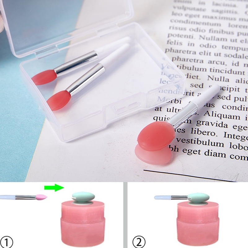 Silicone Lip Balms Lip Mask Brush with Sucker Dust Cover Makeup Brushes