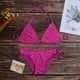 thumbnail image 4 of Conjuntos de bikini Prolriy para mujer, traje de baño de dos tallas grandes, ropa de playa push up, conjuntos de bikini, trajes de baño tankinis, trajes de baño para mujer, rosa fuerte XL, 4 of 5