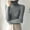 Gray, variant on YHAJDS Women Casual Sweater,Fall Sweaters for Women Pullover Sweaters for Women Solid Color Turtleneck Long Sleeve Knit Base Layer Sweater